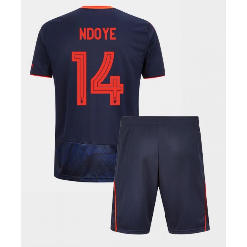 Otroški Nogometni dresi Nottingham Forest Dan Ndoye #14 Tretji 2025-26 Kratek Rokav (+ Kratke hlače)